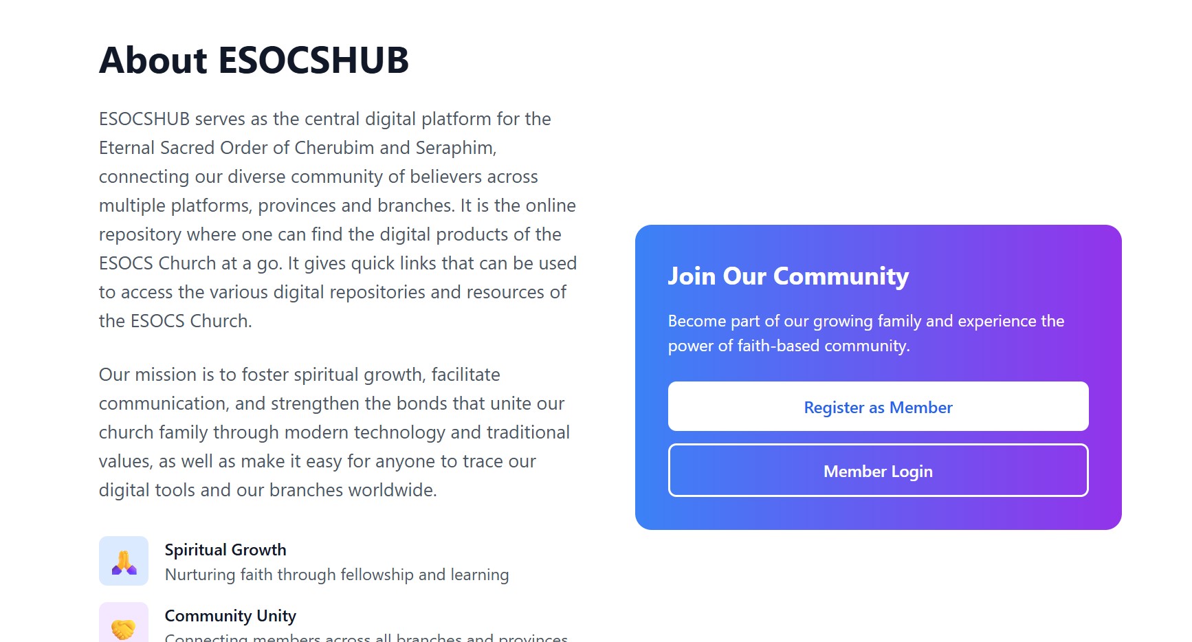 Welcome to ESOCSHUB
